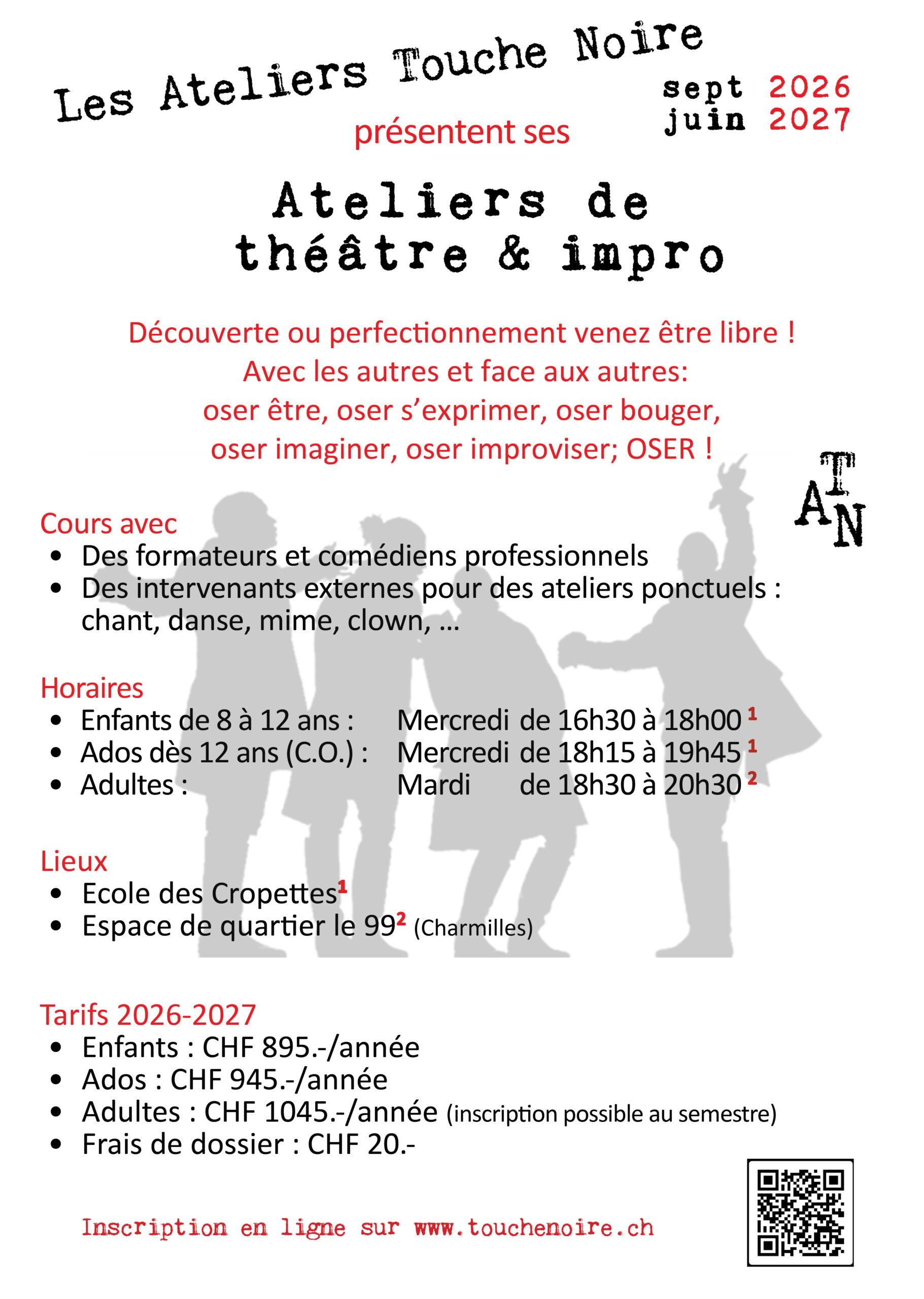 Rentrée des cours ATN 2026-27