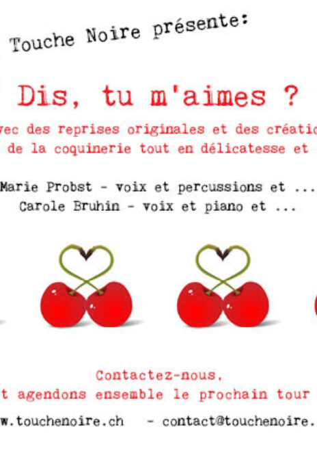 Affiche du concert "Dis, tu m’aimes ?" - Collectif Touche Noire, Genève